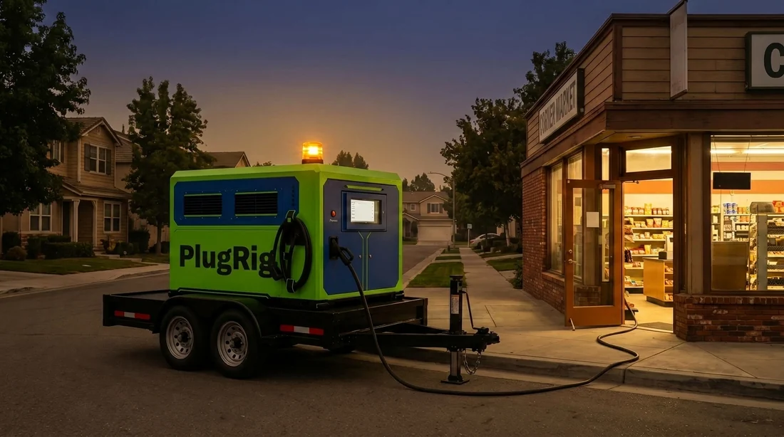 The unit powering a corner store during an evening outage